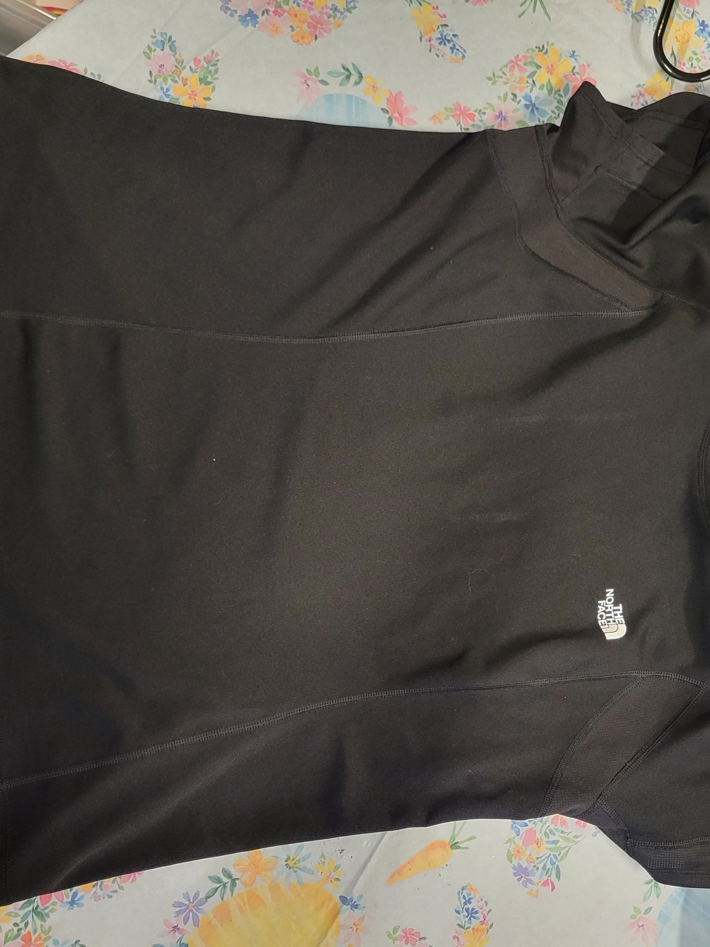 The North Face Black Mock Neck Pullover with White Logo